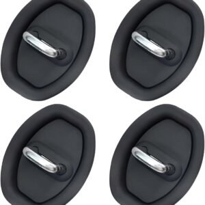 4 Pcs Car Door Lock Silicone Covers - Black Color